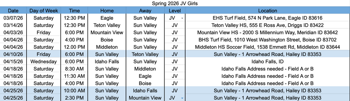JV Girls Spring '26 Tentative Schedule.png