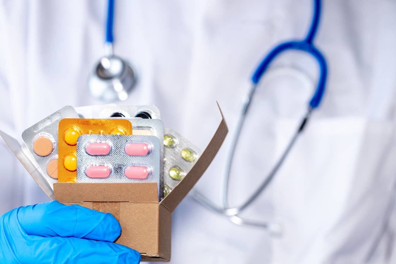 Medicine packaged for delivery Free Delivery