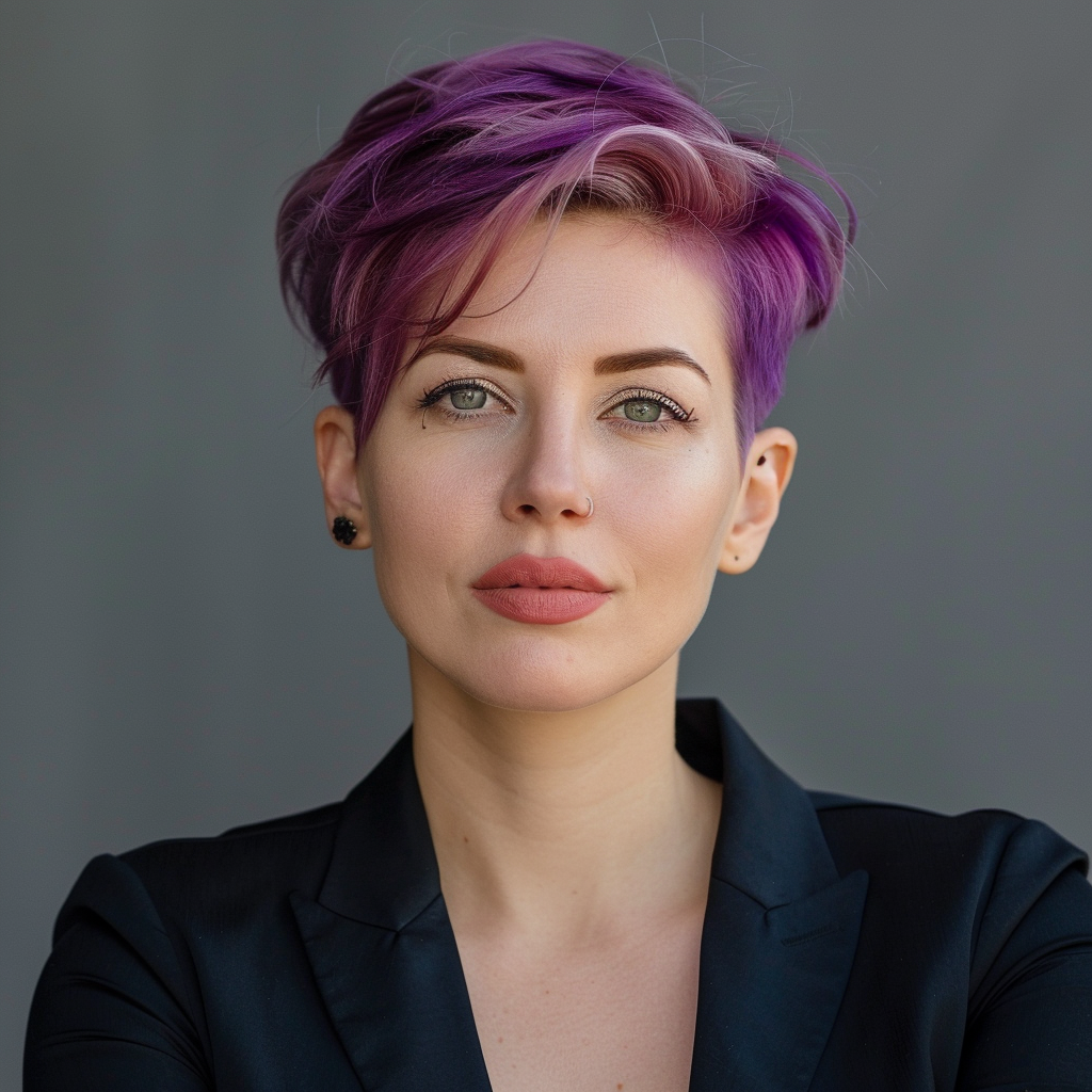 Purple_professional_woman_with_short_purple_hair_6511461f-7554-428c-8473-1e492143cb0e.png