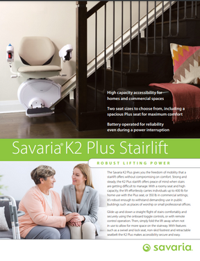 K2 Plus Straight Stairlift