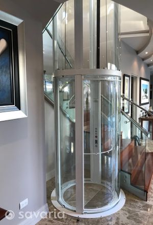 White Savaria Vuelift Mini Door Residential Elevator