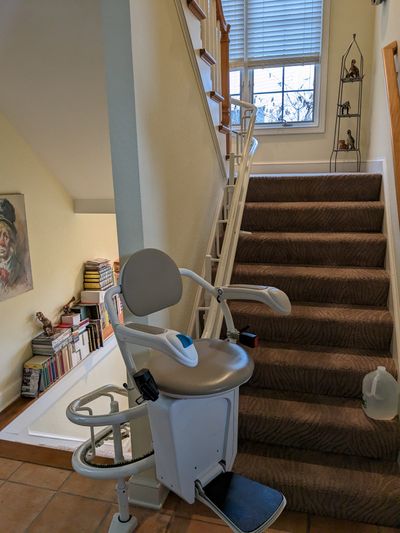 Curved Savaria Stairlift/Chairlift Finished Product