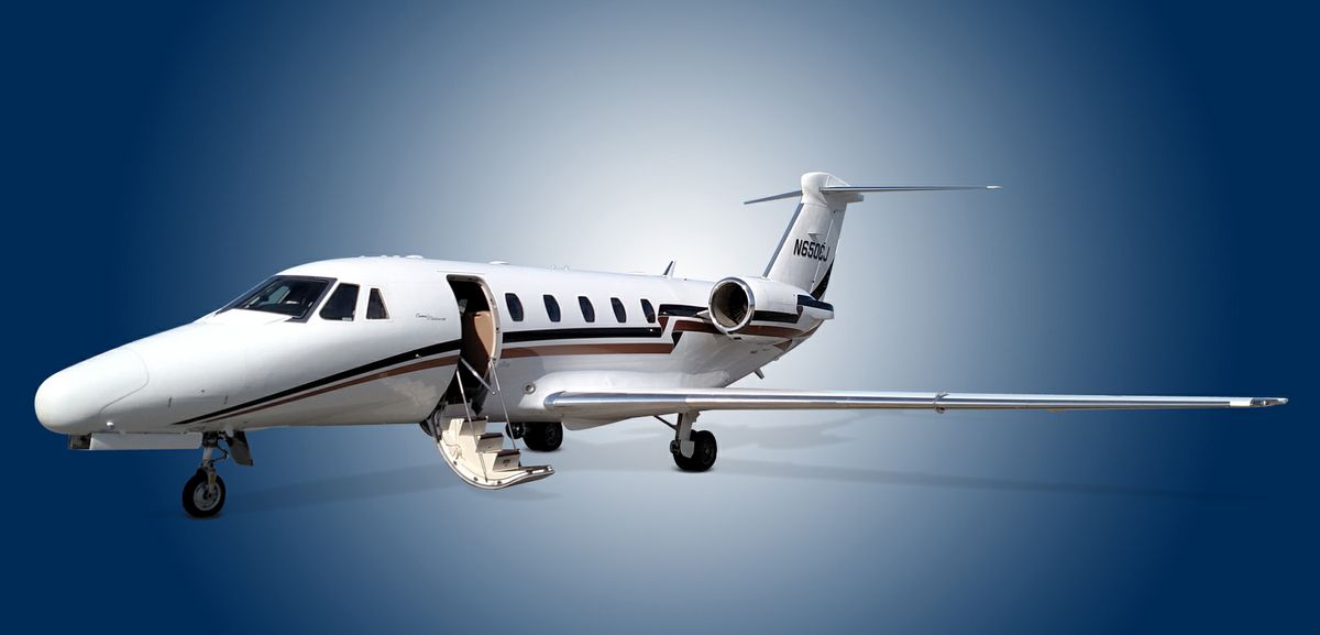 1994 Cessna Citation 650 - 650-7044 - N650CJ - Ext - LS Front View 2 - RGB.jpg
