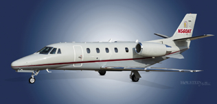 2000 Citation Excel, 560-5129, N560AT, Ext LS Front View WEB.jpg
