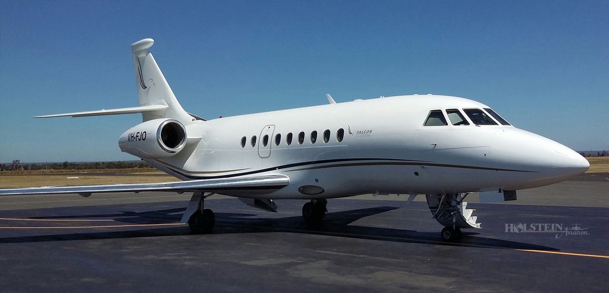 1996 Falcon 2000 - SN 27 - VH-FJO - Ext - RS Front View RGB.jpg