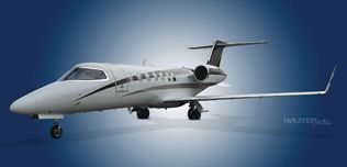 2005 Learjet 40XR, SN 2025, N240RP, Ext LS Front View WEB.jpg