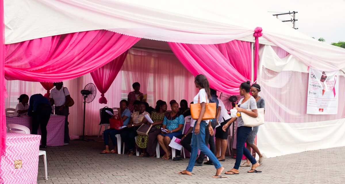 Run For a Cure Africa free breast screening at Shoprite, Ikeja City Mall. June 2016