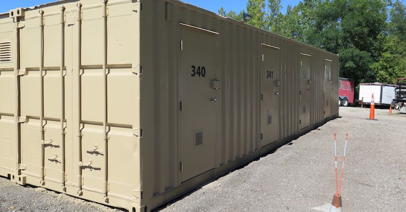 Convenient 8'x10'  Storage Container with a Man-Door