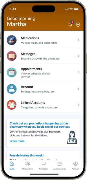 Screenshot of mobile app mobile app