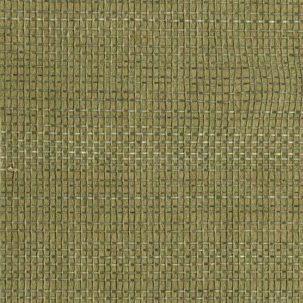 Green Grasscloth Textured Wallpaper