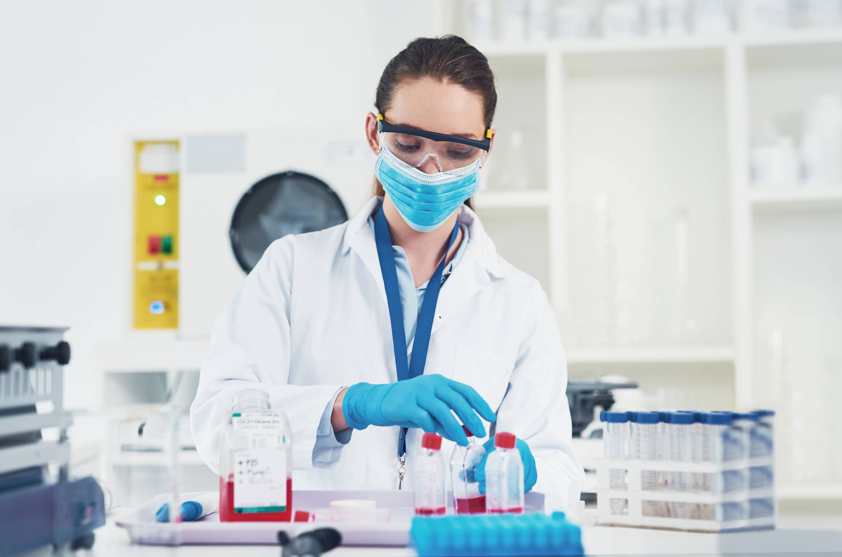 Pharmacist completing tests Testing Services At Rosy’s Pharmacy