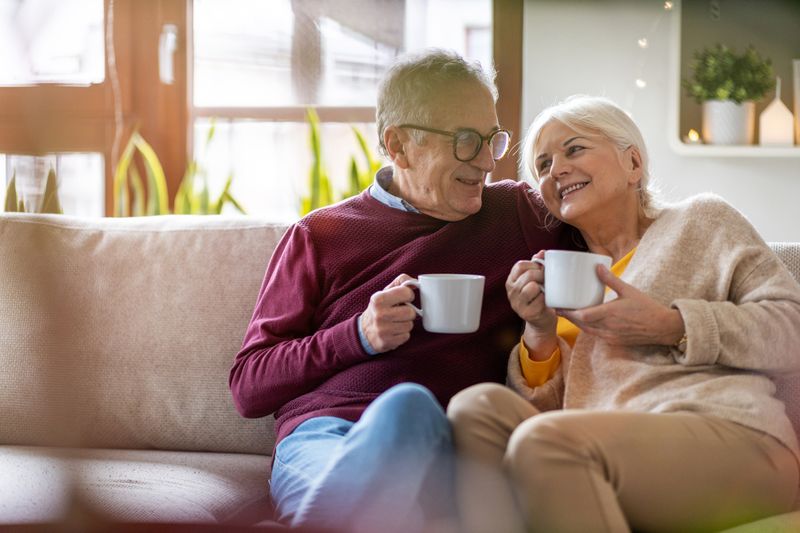 Elderly couple smiling and hugging Erectile Dysfunction