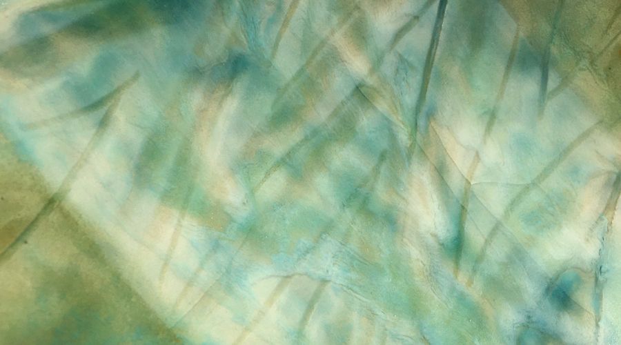 Green and Turquoise Platter detail