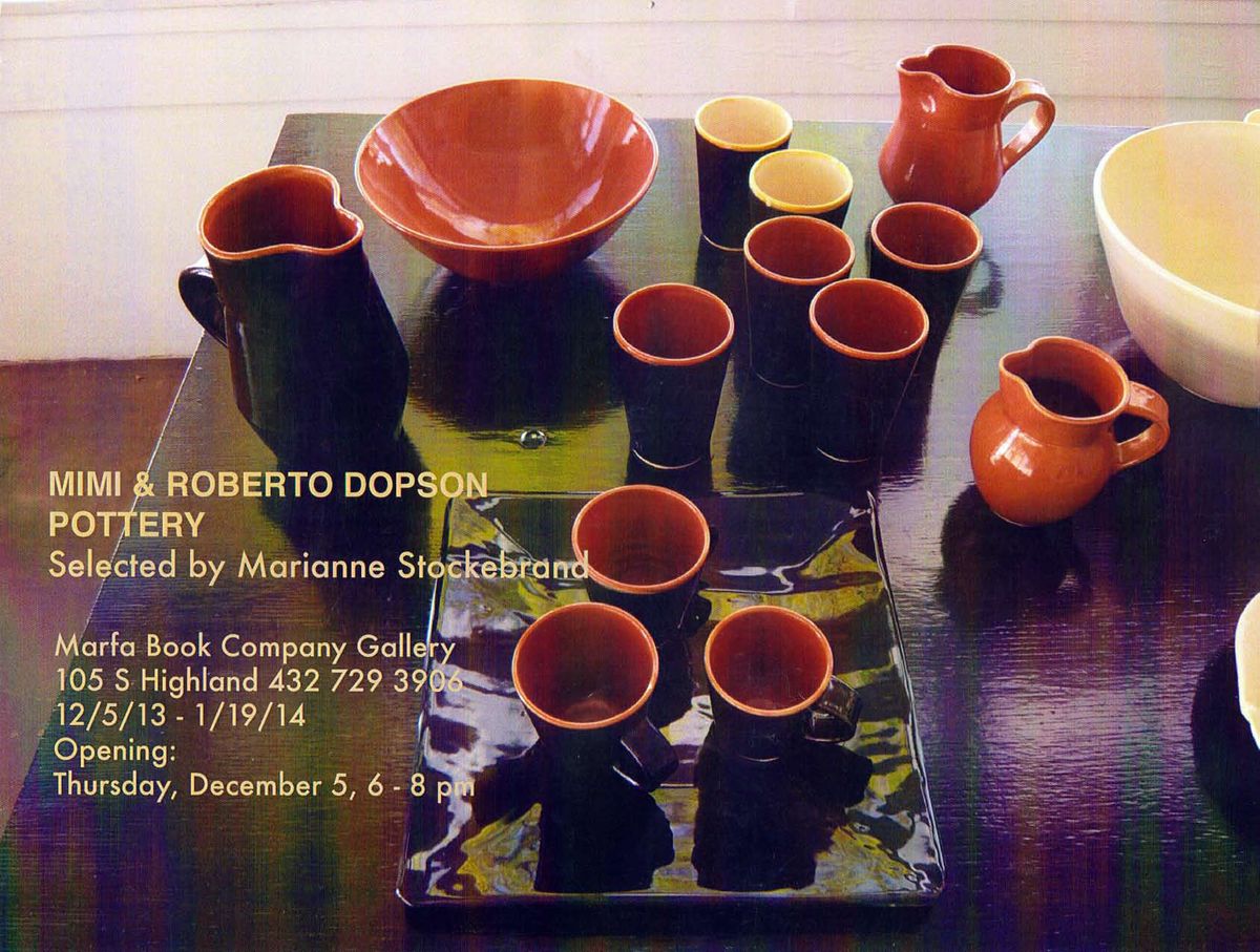 Mimi y Roberto Dopson Pottery, Selected by Marianne Stockebrand