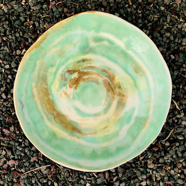 Green and Rust Platter