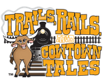 Trails, Rails, and Cowtown Tales logo, 200 pixels wide.png