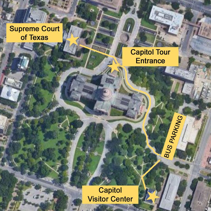 texas capitol building map
