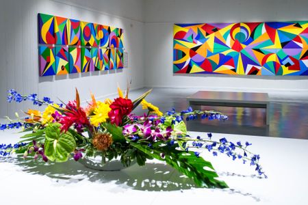 Racae Meyer - 26 Balancing Flight Rhythm in Motion corner with flowers.jpg