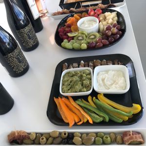 Racae Meyer - 75 Olives vegetable and fruit plates with wine.jpg