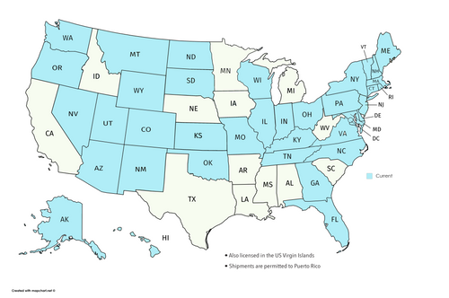 State Licenses Map Promise Pharmacy 07072022.png