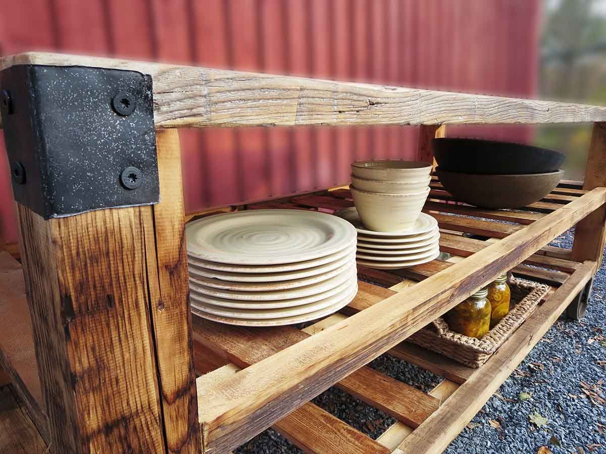 Custom Wood Industrial Shelves