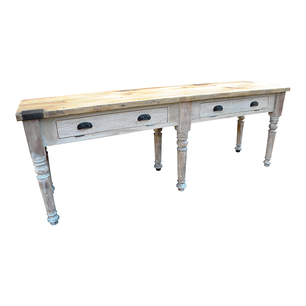 The Timber Console from E. B. Mann is made of reclaimed pine wood. The Timber Console