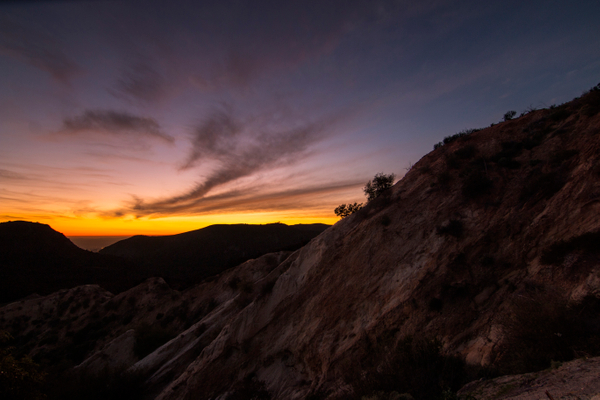 Sunset over Red Rock Canyon in Whiting Ranch. Red Rock Canyon