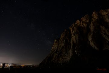 Morro Rock at night with the Milky Way Morro Rock