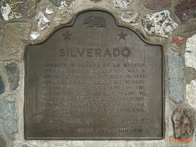 Silverado plaque Silverado Canyon