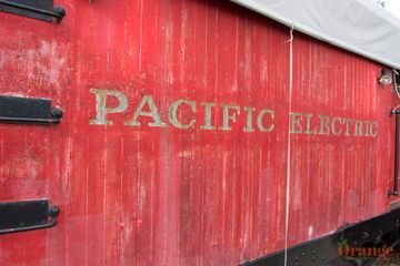 Original red car in Seal Beach Pacific Electric Railway