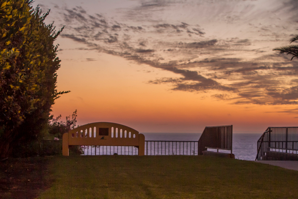 Come have a seat and enjoy the view! Leslie Park sunset