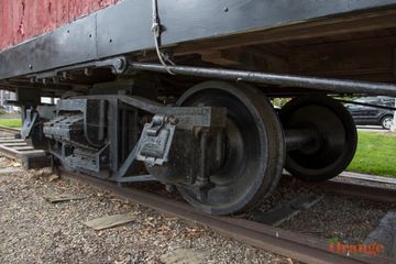 Original red car in Seal Beach Pacific Electric Railway