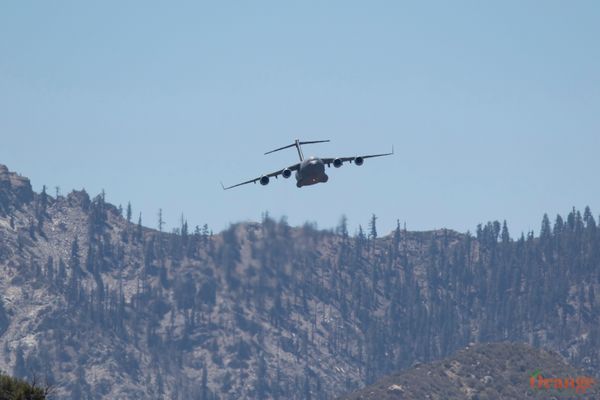 C-17 flying over Kern River Kern River