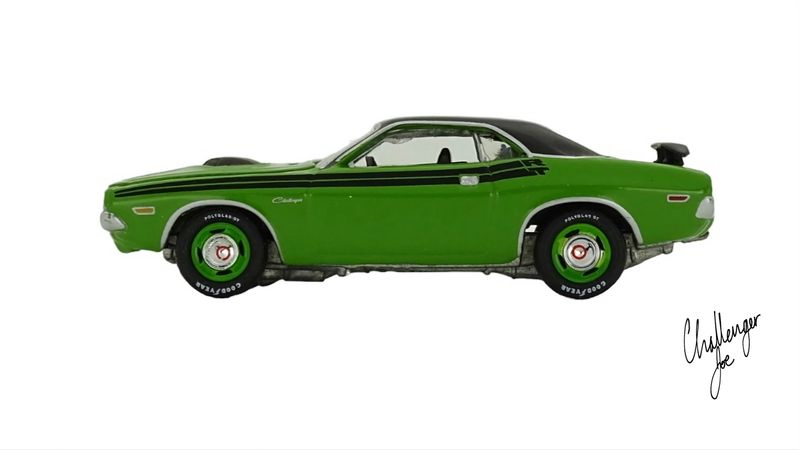 Go On Green Johnny Lightning 1971 RT - Challenger of the Day