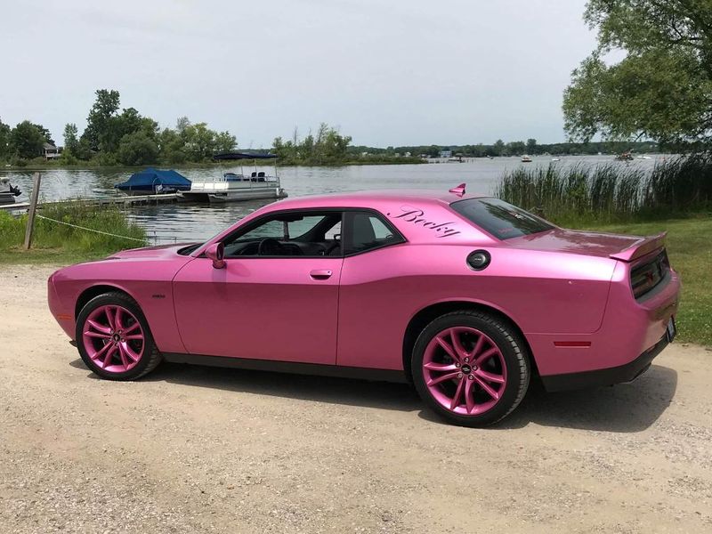 Crooks steal rare pink Dodge Challenger muscle car