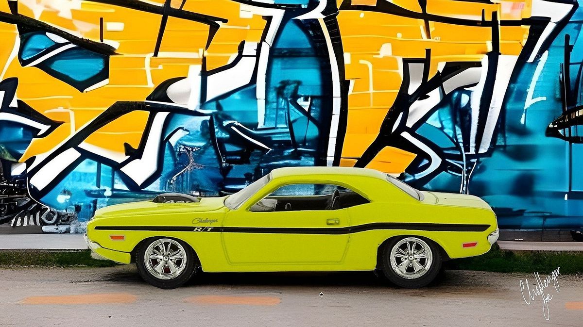 Hot Wheels 1:64 Diecast 1970 Dodge Challenger 440 Shaker Yellow