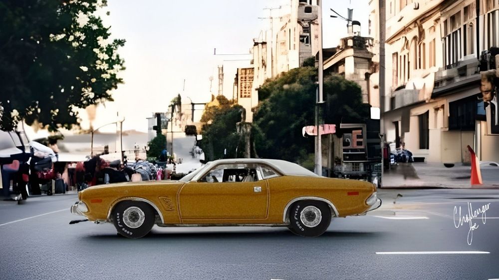 Auto World 1974 Dodge Challenger Rallye in Gold