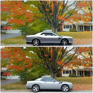 A side by side comparison of the 2011 Dodge Challenger R/T Classic Billet Silver Metallic 5.7L Super Hemi Track Pak and it's 1:64 Scale Die Cast counterpart. Which One Is The Real Challenger?