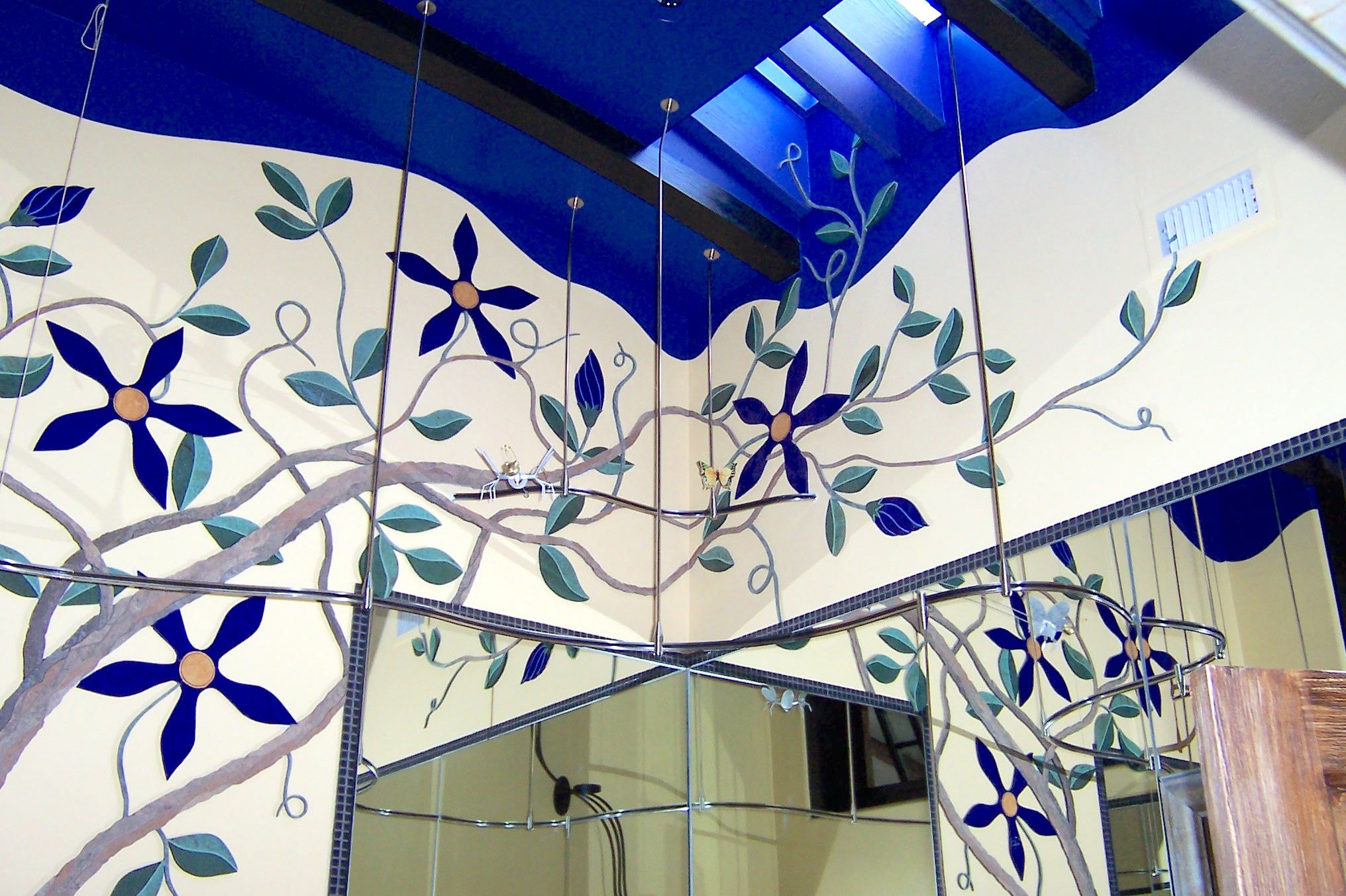 12' Flowering Tree Mosaic Wall Art