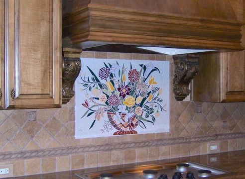 Flower Bouquet backsplash