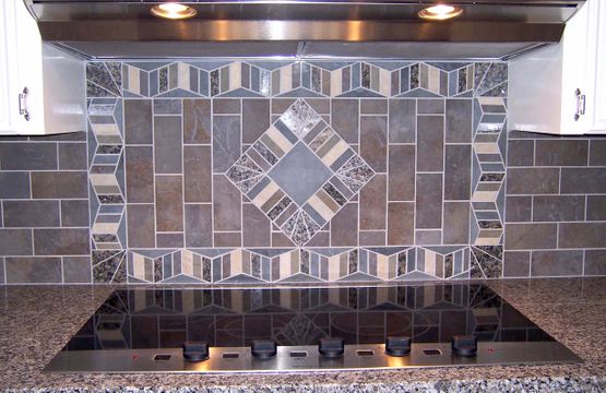 Geometric backsplash