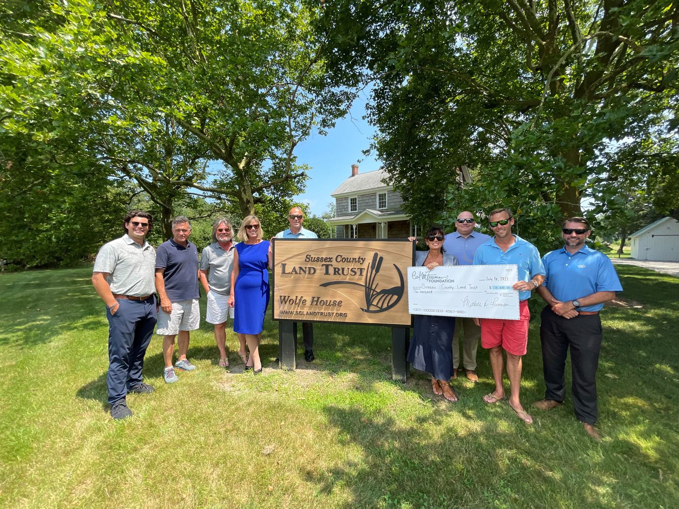 CMFF Sussex Land Trust check presentation