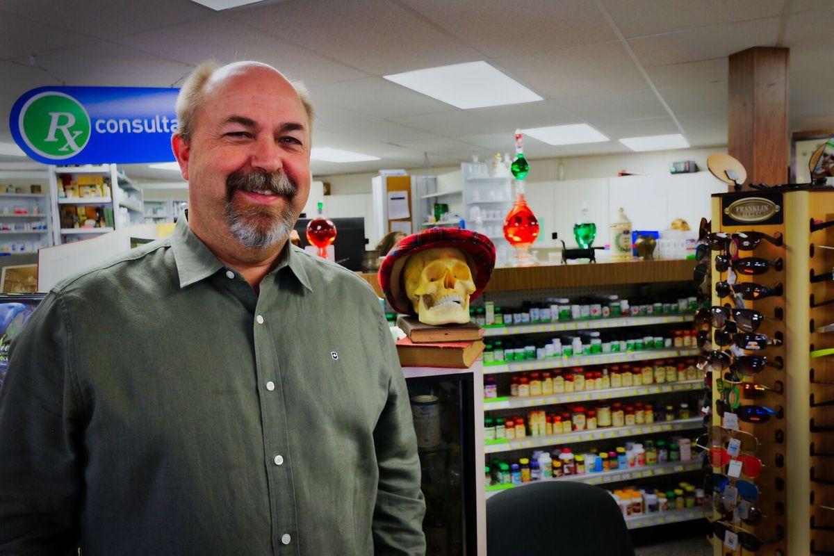 clinton with skelaton.jpeg