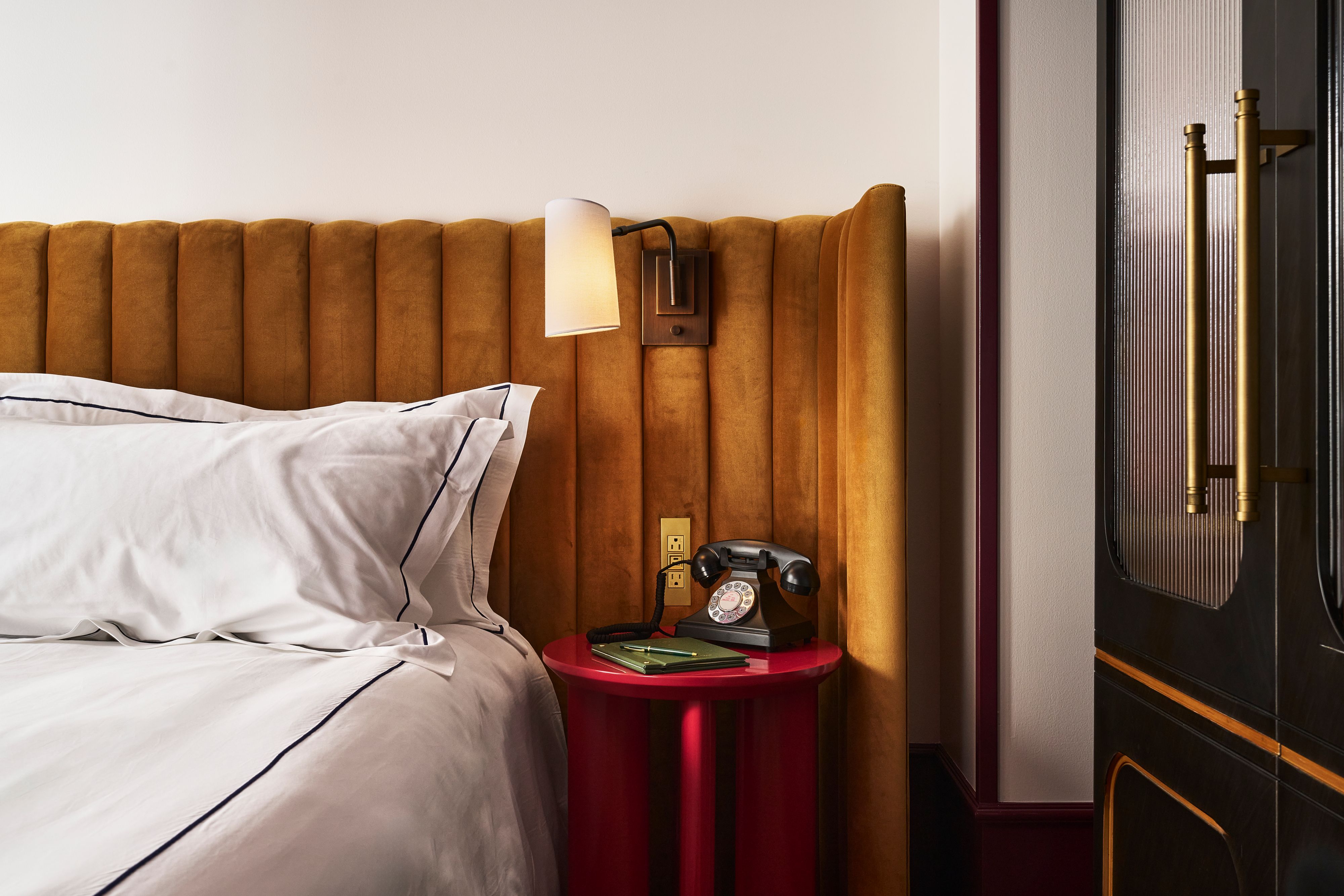 King Room Nightstand with Phone