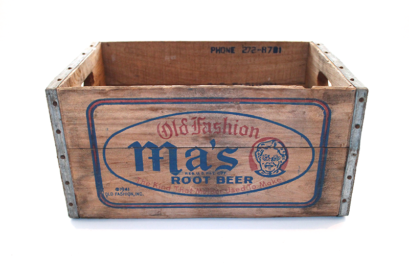 Ma's Root Beer Wooden Crates