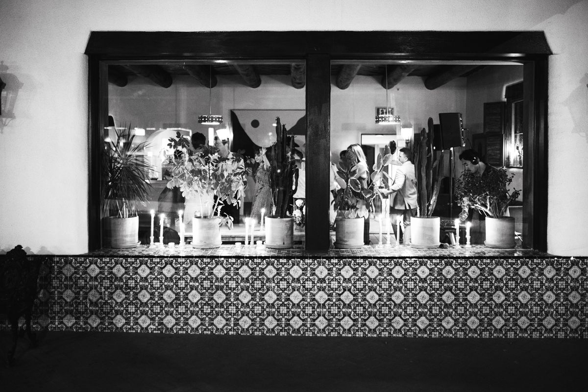 Outside the Lobby windows