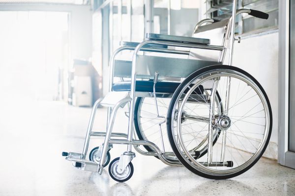 Image of wheelchair in hallway