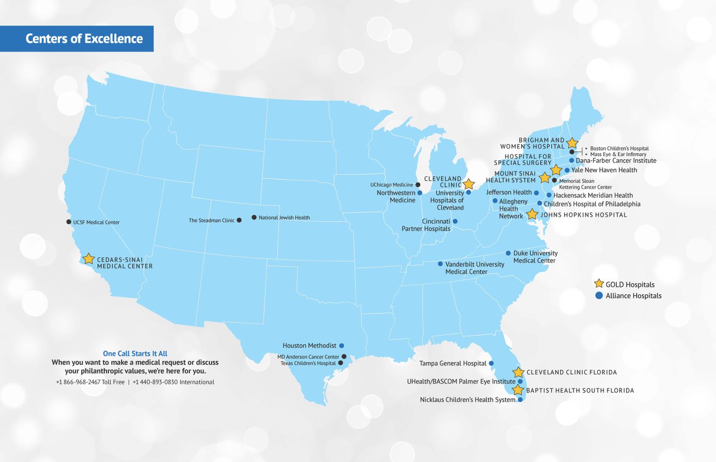 Centers of Excellence Map