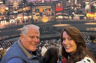 Randy and Julie Rhodes enjoy an Eagles concert at the Sphere Las Vegas