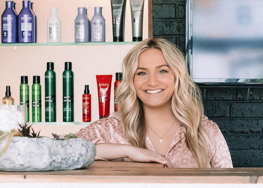 Blake Rose Salon Front Desk Smiling